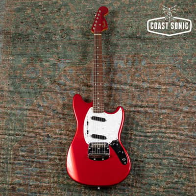 2010 Fender '69 Reissue Mustang MG69-MH Made in Japan Candy Apple Red w/Matching Headstock image 2
