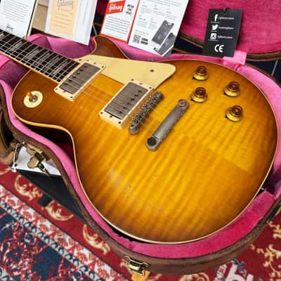 Immagine Gibson Murphy Lab Custom R9 1959 Les Paul Standard Reissue Heavy Aged Golden Poppy Burst LPR59HAGPBNH1 - 5