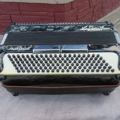 LODUCA BROS PETITE GRANDE 1960's 3/4 120 BASS ACCORDION BLACK PEARL IMMACULATE on SALE!$! image 8