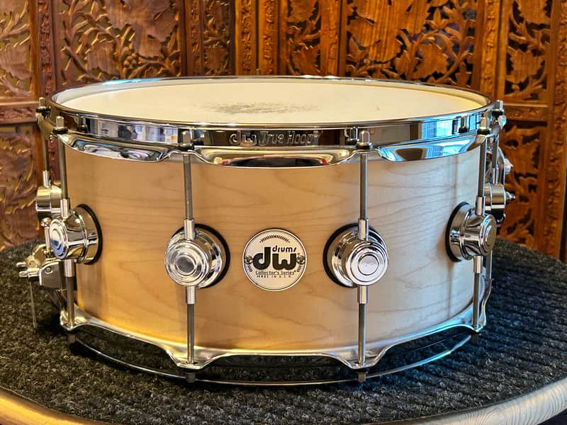 Drum Workshop DW Drums Collector's Series Natural Satin 10+6 Maple 6.5x14 snare drum image 1