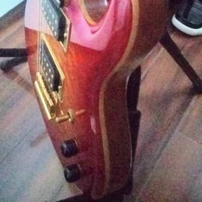 Ernie Ball Music Man Custom bulit 1990's - Cranberry burst, &clear image 5