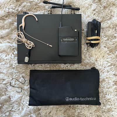 Audio-Technica ATW-R2100 Receiver & ATW-T210 Transmitter w/ Headset Microphone Complete Set image 1