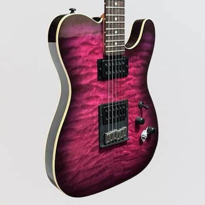 Schecter PT Pro Electric Guitar - Transparent Purple Burst image 2