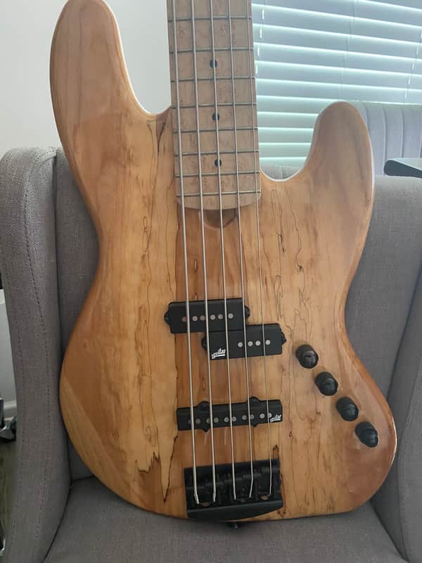 Roscoe Classic 5 - Aguilar Pickups/Bartolini 3 band Preamp 2019 Spalted Clear finish image 1