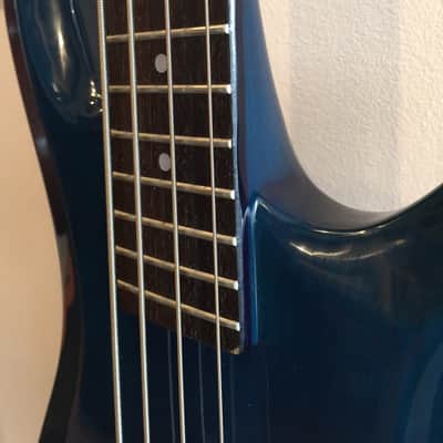 Spector NS-2B 4 string bass Neck Thru design 1980's Trans Blue image 7
