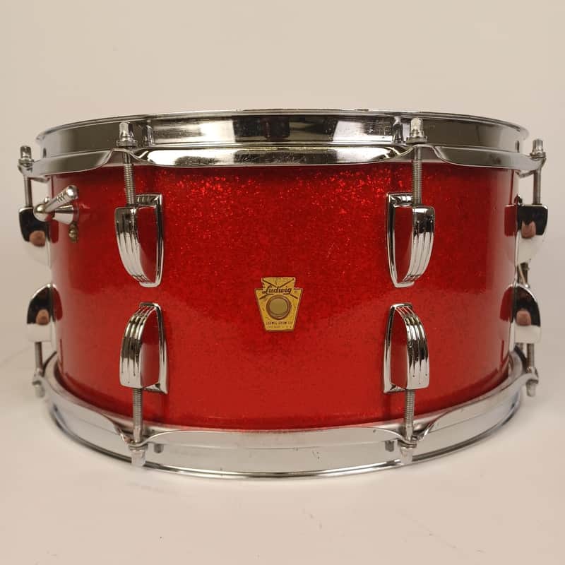 Ludwig 6.5x14"#912 School Festival Red Sparkle 3Ply Mahogany Vintage 60s #458125 image 1