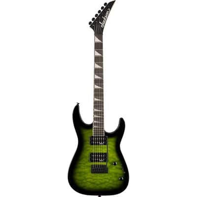 Jackson Jackson JS Series Dinky JS20 DKQ 2PT Electric Guitar, Amaranth Fingerboard, Transparent Green Burst image 1