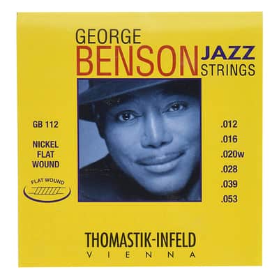 Thomastik-Infeld GB112 George Benson Jazz Nickel Flat-Wound Guitar Strings - Medium Light (.12 - .53)