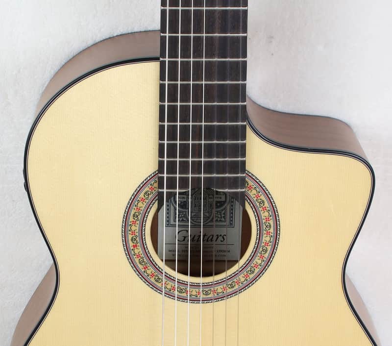 NEW Cathedral Model 107CEL SP 7-String Classical Harp Guitar w/Spruce Top, Pickup, Cutaway, Sound Port, w/SoftCase image 1
