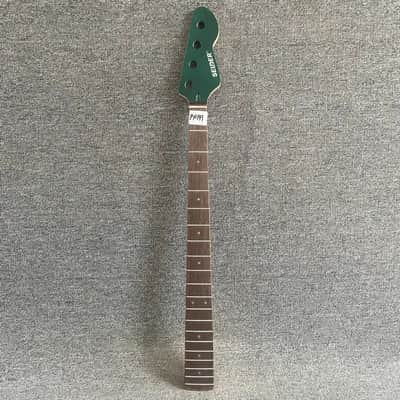 Green 4 String Bass Maple Neck, 20 Frets Rosewood Fingerboard image 1