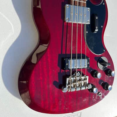 EPIPHONE ELITIST EB3 SHORT SCALE BASS 2005 - CHERRY image 3