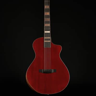 Cort MODERNBURGANDY Modern Concert Body Venetian Cutaway Solid European Sitka Spruce Top Walnut Reinforced Mahogany Neck 6-String Acoustic-Electric Guitar w/Hard Case image 1