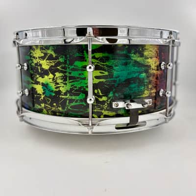 Montineri Custom Drums 14"x6" Abstract Paint Ludwig Element Snare image 4