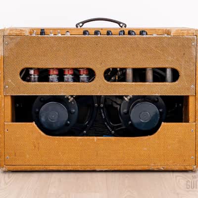 1959 Fender Tweed Twin 5F8-A High Power Vintage 2x12 Tube Amp, 100% Original Circuit, Jensen P12N image 9