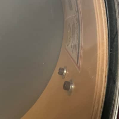 Lang Gladstone 6.5x14 snare drum. 3 way tuning, unique top hat and cane finish image 9