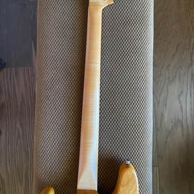 Handmade 4-string bass guitar 2018 Natural image 6