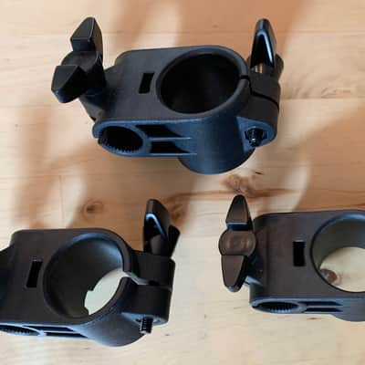 NEW- 3X Alesis SURGE/COMMAND Electronic Drum Rack Mount Clamps - 1.5 Inch - 102370013-A Black image 1