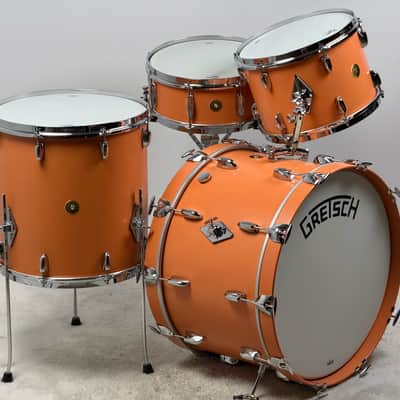 Gretsch 22/13/16/5.5x14" Broadkaster Vintage-Build Drum Set - Exclusive Satin Cameo Coral imagen 5