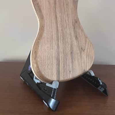 Compact Offset Bass Body NOS- High End Maple Top-Mahogany accent -solid ONE-piece Butternut (White Walnut) Back - Unfinished Front Routed LIMITED Luthier Supply R29 image 9
