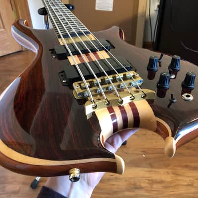 Alembic Mark King Signature Deluxe 5 String Bass w LED's Cocobolo Balance K Omega 2005 image 12