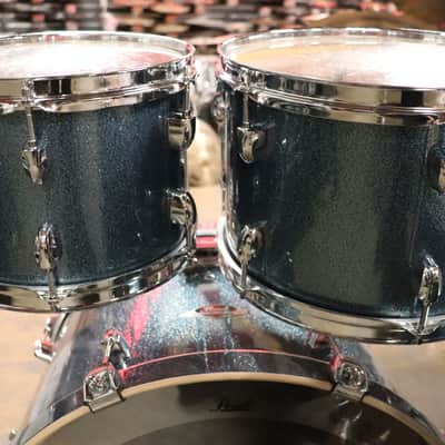 Pearl 4pc Export Drum Set Aqua Blue Glitter image 11