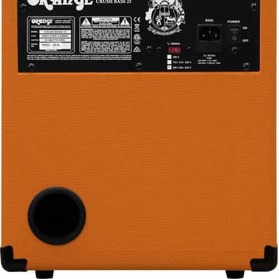 Orange Crush Bass 25 Bass Combo Amplifier, 25W, Orange image 3