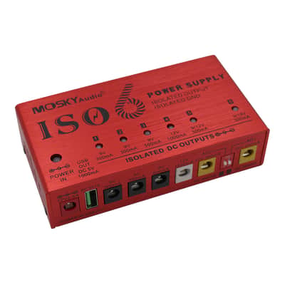 Mosky ISO-6 Guitar Effect Pedal Power Supply 6 Isolated DC Outputs/5V USB Output,price include the import duty for US buyer image 8
