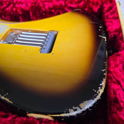 2022 Fender Custom Shop 1957 Reissue Stratocaster Heavy Relic, two-tone sunburst EX image 19