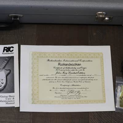 Minty! 1995 Rickenbacker 381JK John Kay Signature #233 of 250 Semi-Hollow Electric Guitar JetGlo + COA OHSC image 2