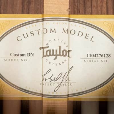 Taylor Custom Shop Dreadnought Acoustic Guitar - Vintage Sunburst with Hardshell Case - Used image 21