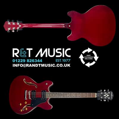 Washburn HB30 Electric Guitar in Vintage Cherry Red image 3
