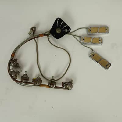 Original 1961 Harmony Rocket Wiring Harness & DeArmond S Style Gold Foil Pickups image 1