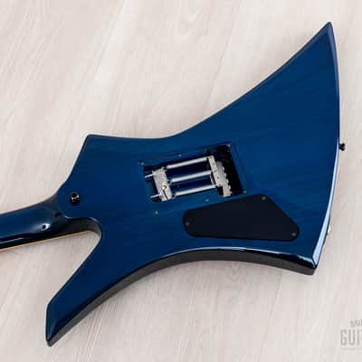 2001 Jackson Stars Japan Pride Kelly J.P. KE/E-230 Trans Blue Quilt Top w/ EMG, Floyd Rose, Case & Tags image 15