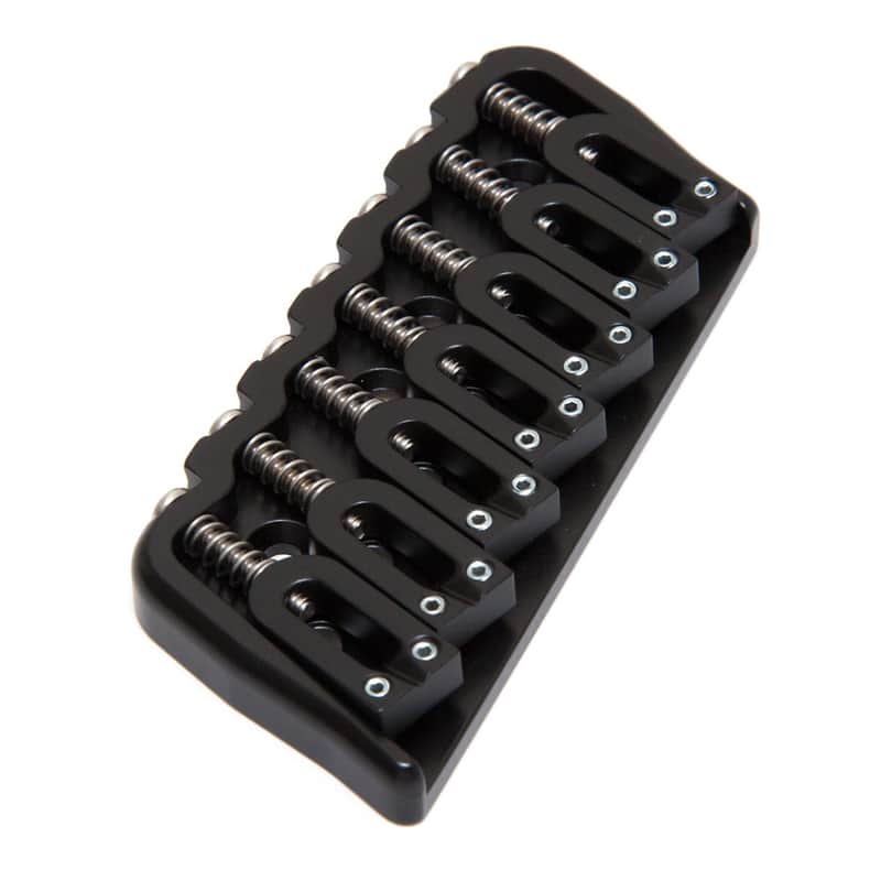 Hipshot 7 String Multi-Scale Fixed Bridge (Black, 21°) image 1