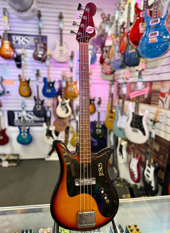 Teisco Shark Fin Bass Made In Japan, Burst Vintage '60s- Pre Owned image 1