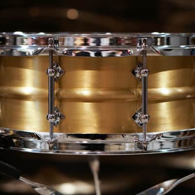 Craviotto 5.5x14" Masters Metal Brass Snare Drum - 2013 - #29/40 - NEW OLD STOCK image 7