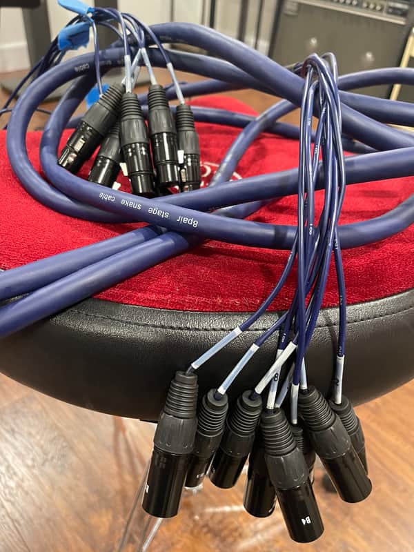 PI manufacturing 8pair Stage Snake Cable 8pair 20ft xlr male to xlr female 2010 Blue image 1