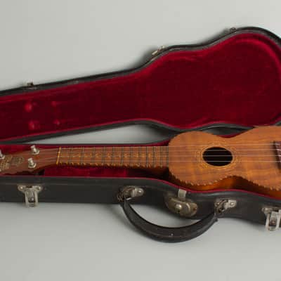 Kumalae  Style 5 Soprano Ukulele,  c. 1920, original black hard shell case. image 10