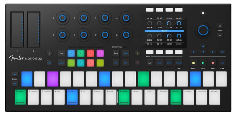 Fender Motion 32-Pad Music Production Recording Live Performance Pad Controller image 1