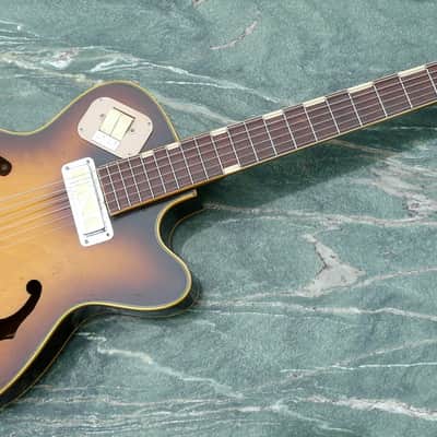 Teisco EP-8 1960's 2 Tone Sunburst Hollow Body Guitar image 1