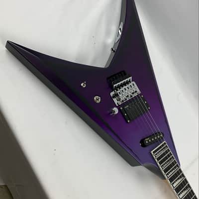 ESP E-II Alexi Laiho Signature Ripped Purple Fade Satin with Pinstripes B-Stock image 8