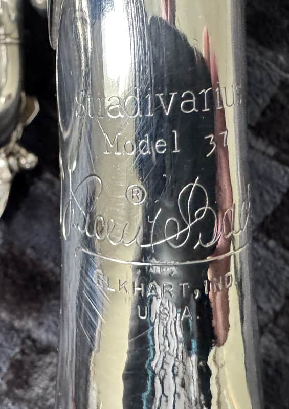 Used 1970’s Bach Stradivarius Model 37 Silver Trumpet with case and NY Bach 7C mouthpiece image 1