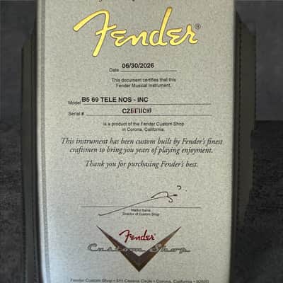 2026 Fender Custom Shop '69 Telecaster NOS – Inca Silver image 22