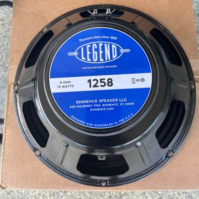 Eminence Legend 1258 75w 12" 8 Ohm Replacement Speaker 2010s - Black image 1