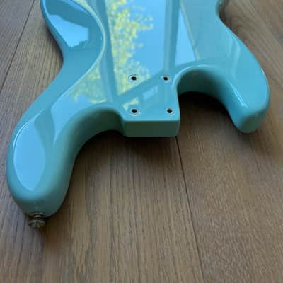 Original and complete 2014 Fender AVRI '64 Jazz Bass Body - Daphne Blue - LOADED image 8