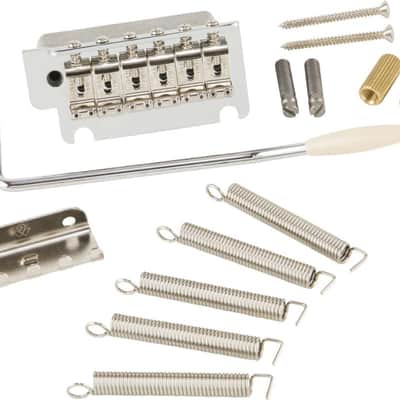 Genuine Fender Deluxe Series 2 Point Strat Tremolo Bridge Chrome - 099-2079-000