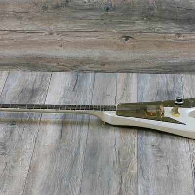 Rare! Dunable Asteroid Flying V  Limited 1 of a kind Psycho Guitar Las Vegas 2018 White (2274) image 4