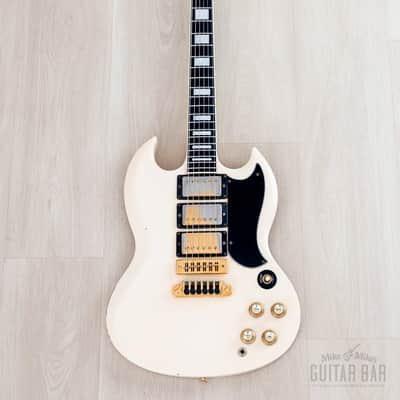 1978 Gibson SG Custom 3-Pickup Vintage Guitar Alpine White w/ T Tops, Case image 2