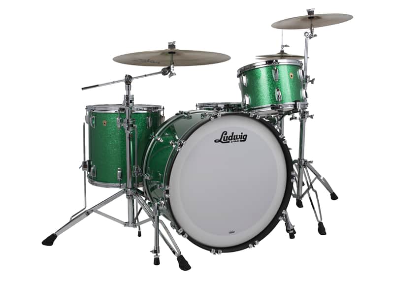 Ludwig *Pre-Order* Legacy Mahogany Green Sparkle MOD 18x22_8x10_9x12_16x16 Custom Drums Shell Pack Made in the USA Special Order Authorized Dealer image 1
