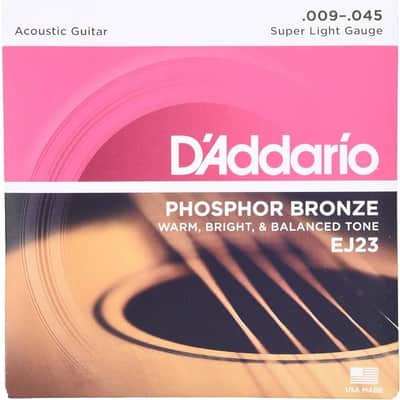 D'ADDARIO SET ACOUSTIC PHOSPHOR BRONZE SUPER LIGHT image 1